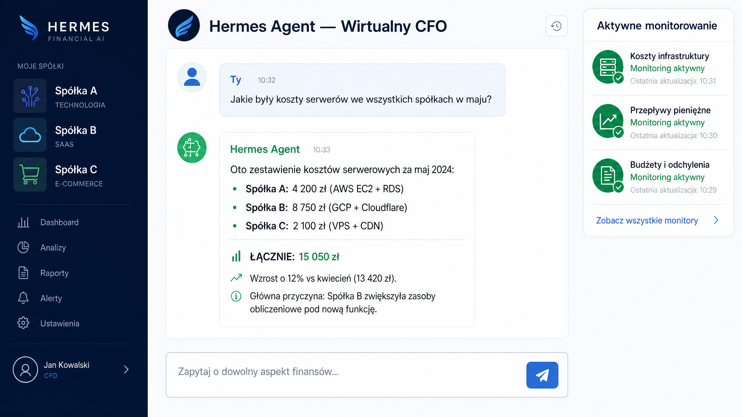 Projekt Hermes - Wirtualny CFO