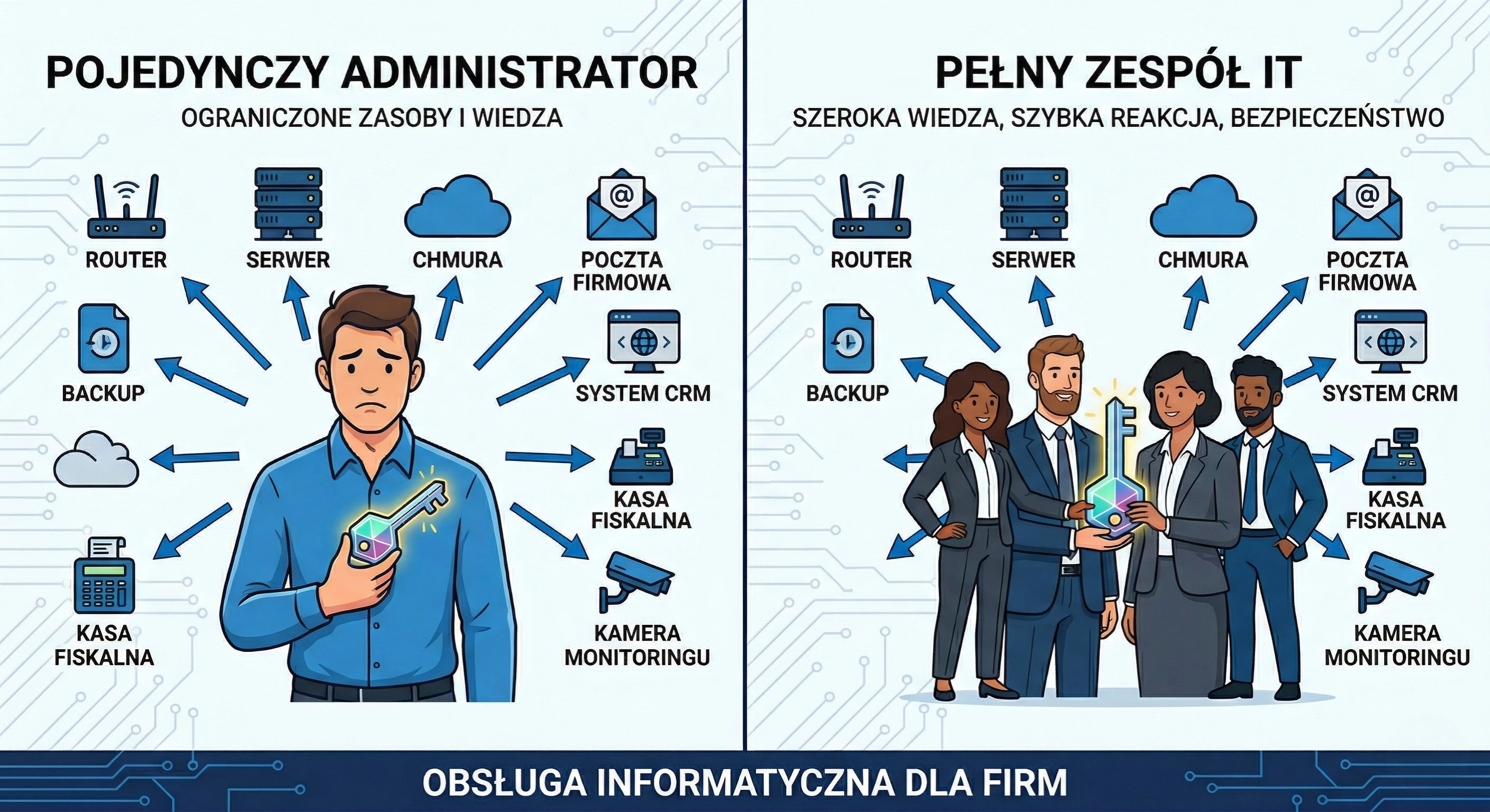 Obsługa informatyczna dla firm, Outsourcing IT, Obsługa IT